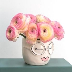 Fab Pot by Accent Decor Face Ceramic Plant Pot